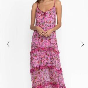 Johnny Was Silk Foxglove Maxi Dress